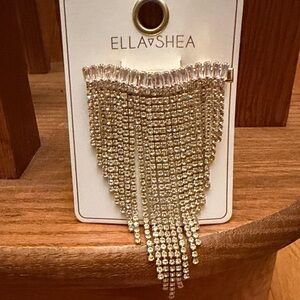 Gold and Silver Crystal Fringe Hair Clip Barrette from Dry Goods NEW